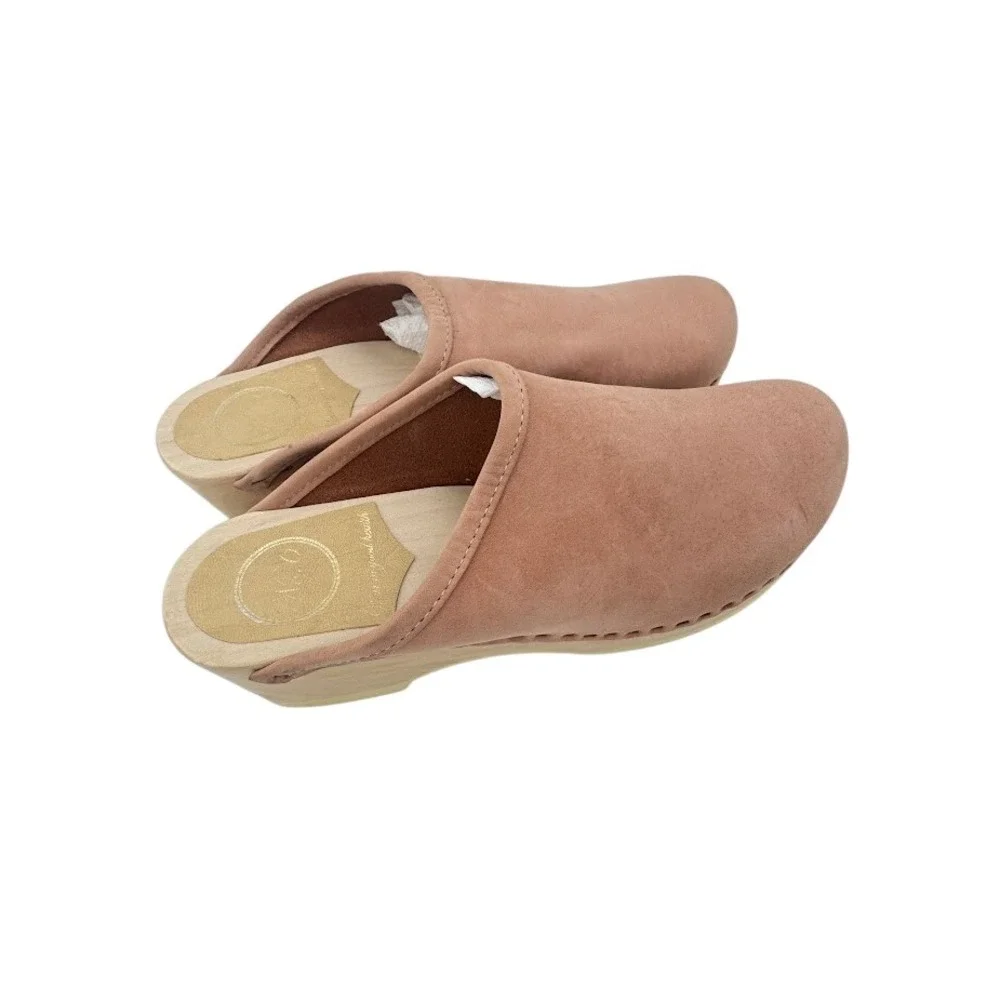 No.6 Store Old School Clogs Mid Heel in Blush Pink EU 40 Slip on Mule - Picture 8 of 13